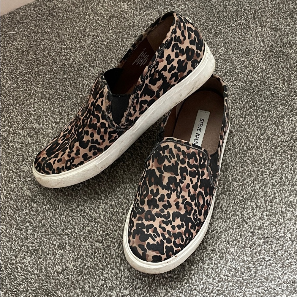 Steve Madden Animal Print Slip-On Sneakers